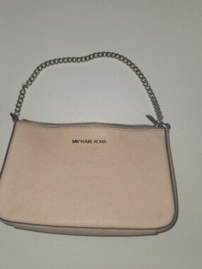 Michael Kors Beige Chain Clutch